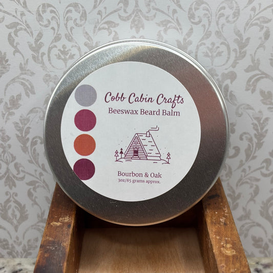 Bourbon & Oak Beeswax Beard Balm